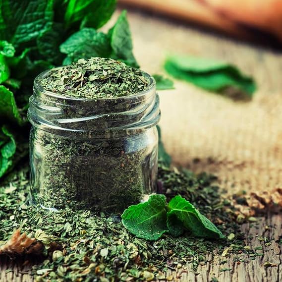 Dried Mint Leaves - Organic Dried Mint for Cooking -%100 Natural and Fresh - From Al Madina - Miracle - Crushed Peppermint - Kosher and Halal - pack 01 - (50 g) 1.76oz