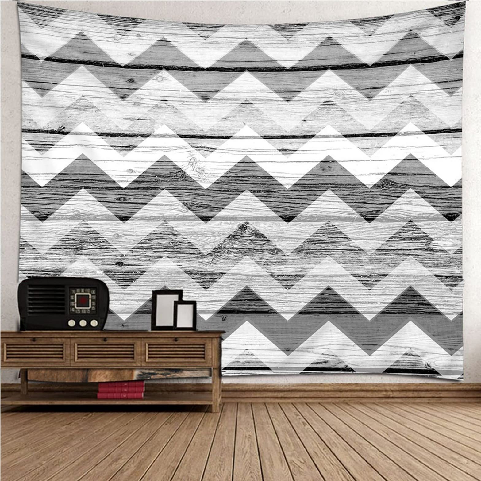 Ethereval Tapestry Quote Nature Aesthetic Waves Pattern xl 3D Wall Hanging Black White Wall Hangings Fabric Decorations 350x250cm