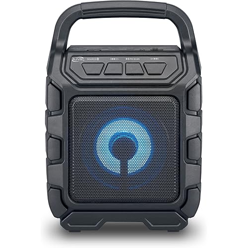 iLive Electronics ISB199B Wireless Tailgate Party Speaker, with LED Light Effects and Built-in Rechargeable Battery, Black