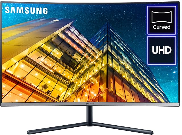 Samsung U32R590 32 Inch Curved UHD 4K Monitor - Ultra HD 3840x2160 HDMI, Displayport, Dark grey