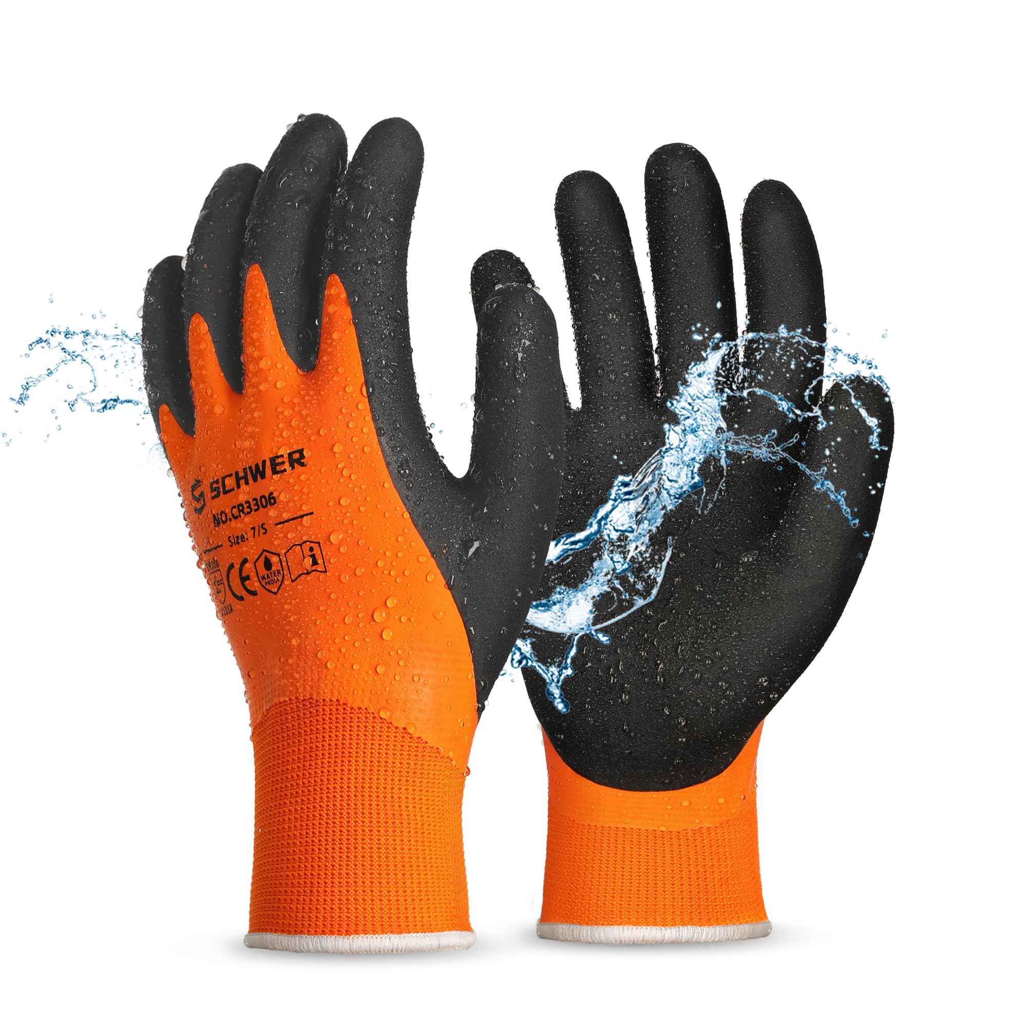 Latex Coated Warm Gloves For Construction Workers General Purpose