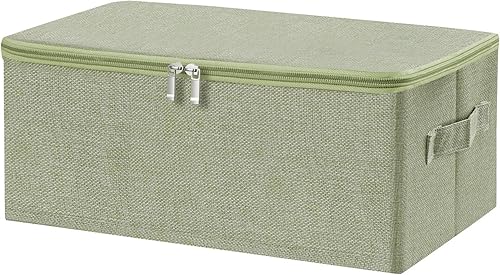 Miniatura 16 de ANMINY - Cubos de almacenamiento con tapas con cremallera de 13 cuartos de galón, cajas de almacenamiento de tela con tapa, cestas, cubos con asas,