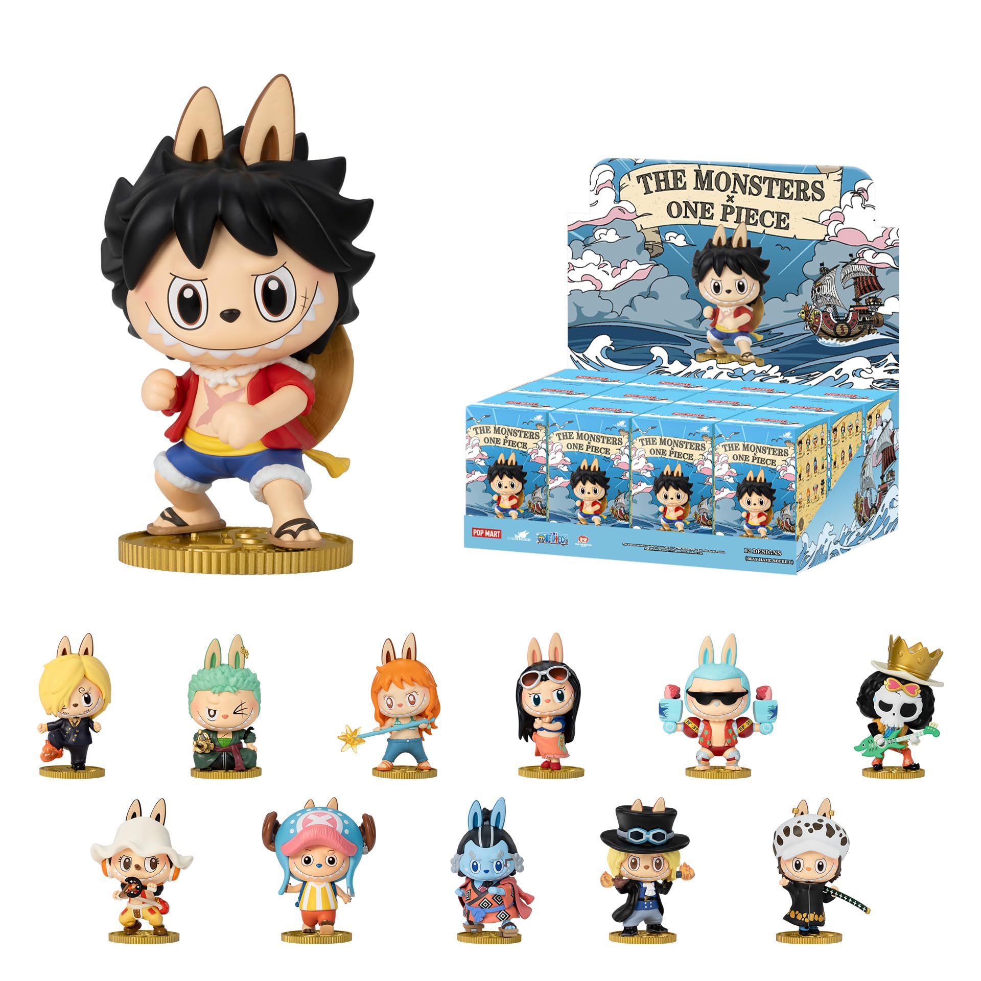 POPMART Labubu x ONE PIECE フィギュア 12個セット Amazon.com: POP MART The Monsters × One Piece Series Figures