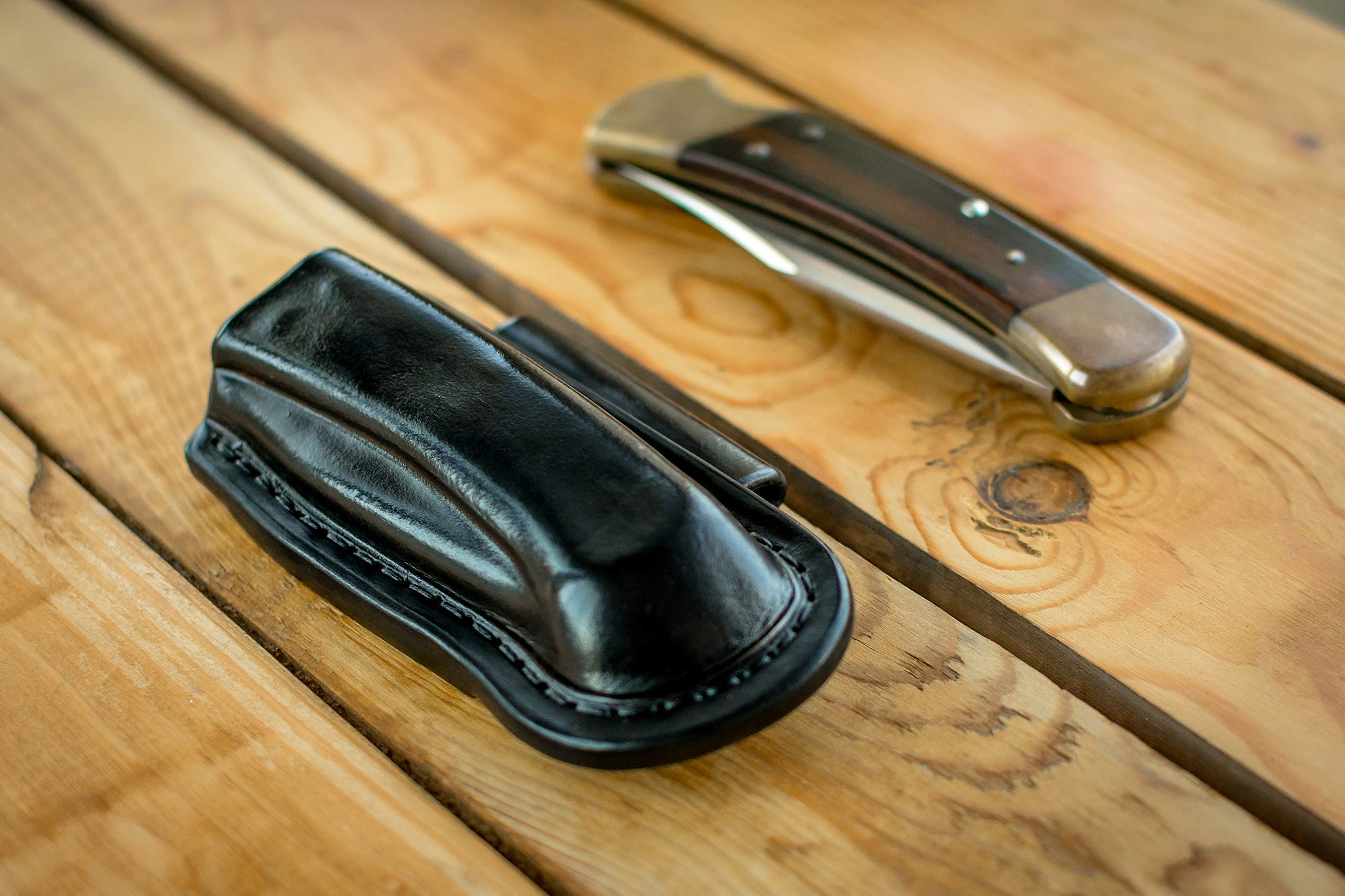 Horizontal Carry Friction sheath with belt loop for Buck 110 folding