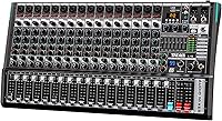 TKLBLS L16 Professional 16-Channel DJ Mixer with 99 DSP Effects, Bluetooth, USB Interface, 48V Phantom Power & 7-Band EQ for Karaoke Studio