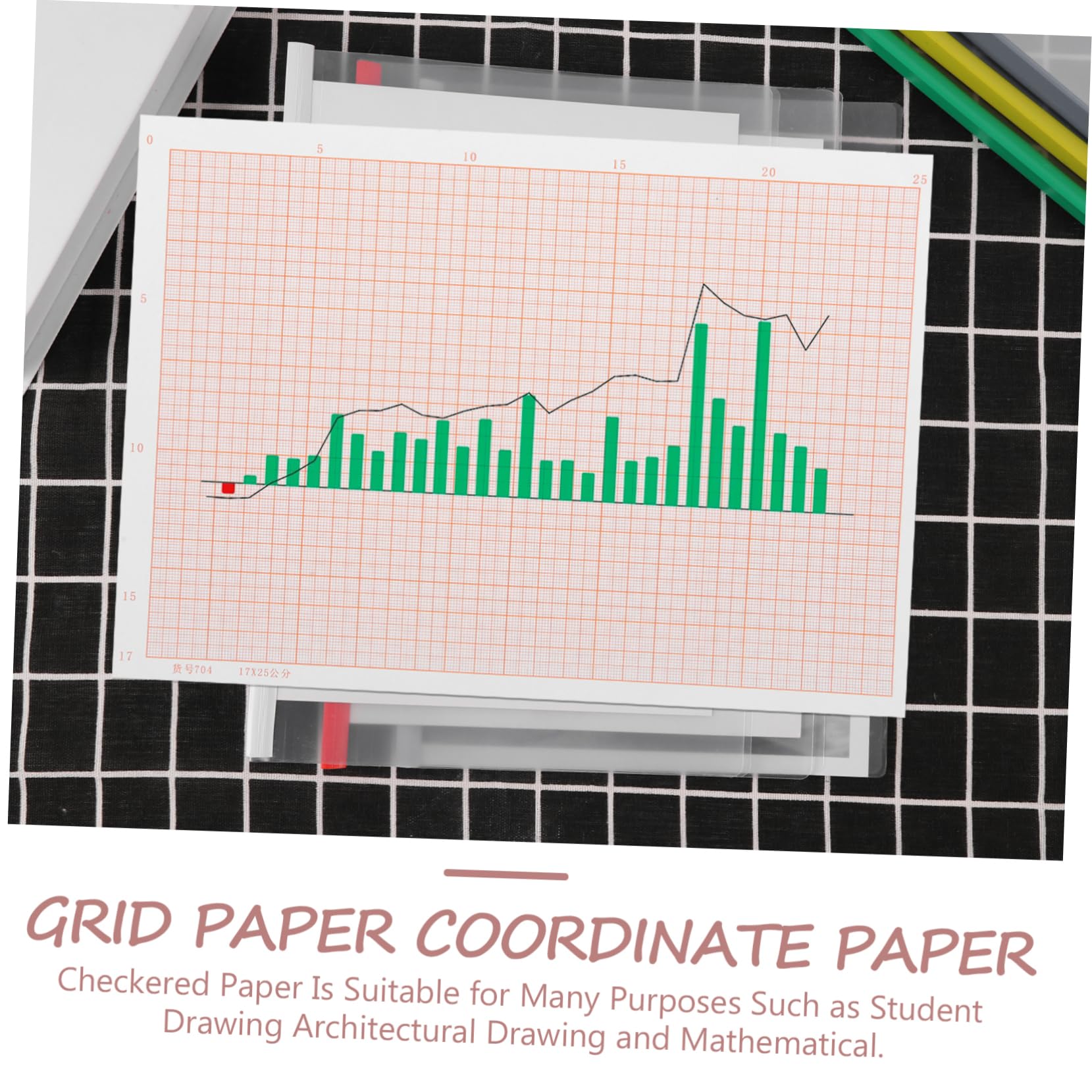 Papier Graphique Quadrillé 100 Feuilles Papier Millimétré SHINEOFI - Papier Graphique 27x16cm Pour étudiants Et Dessin Papier Millimètre A Remplir