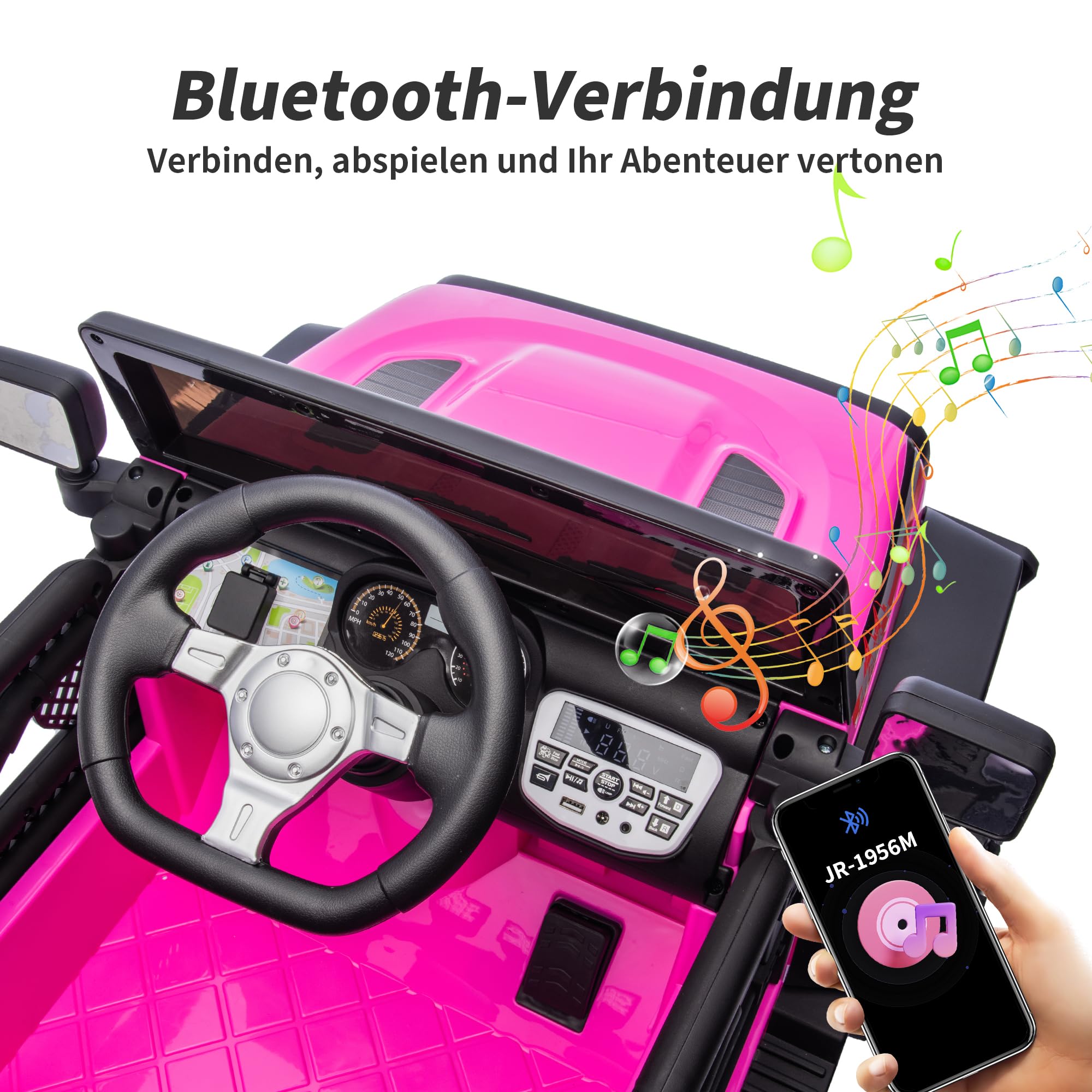 Hikiddo 12V Kinder Elektroauto für Kinder ab 3 Jahre mit Fernbedienung