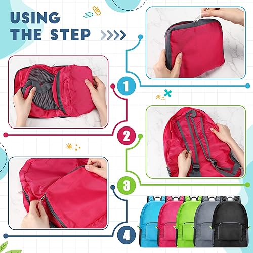 Miniatura 5 de Eccliy Paquete de 50 mochilas a granel de 17 pulgadas para niños y niñas, ligeras, para estudiantes, al aire libre, escuela, libros, 5 Colores,