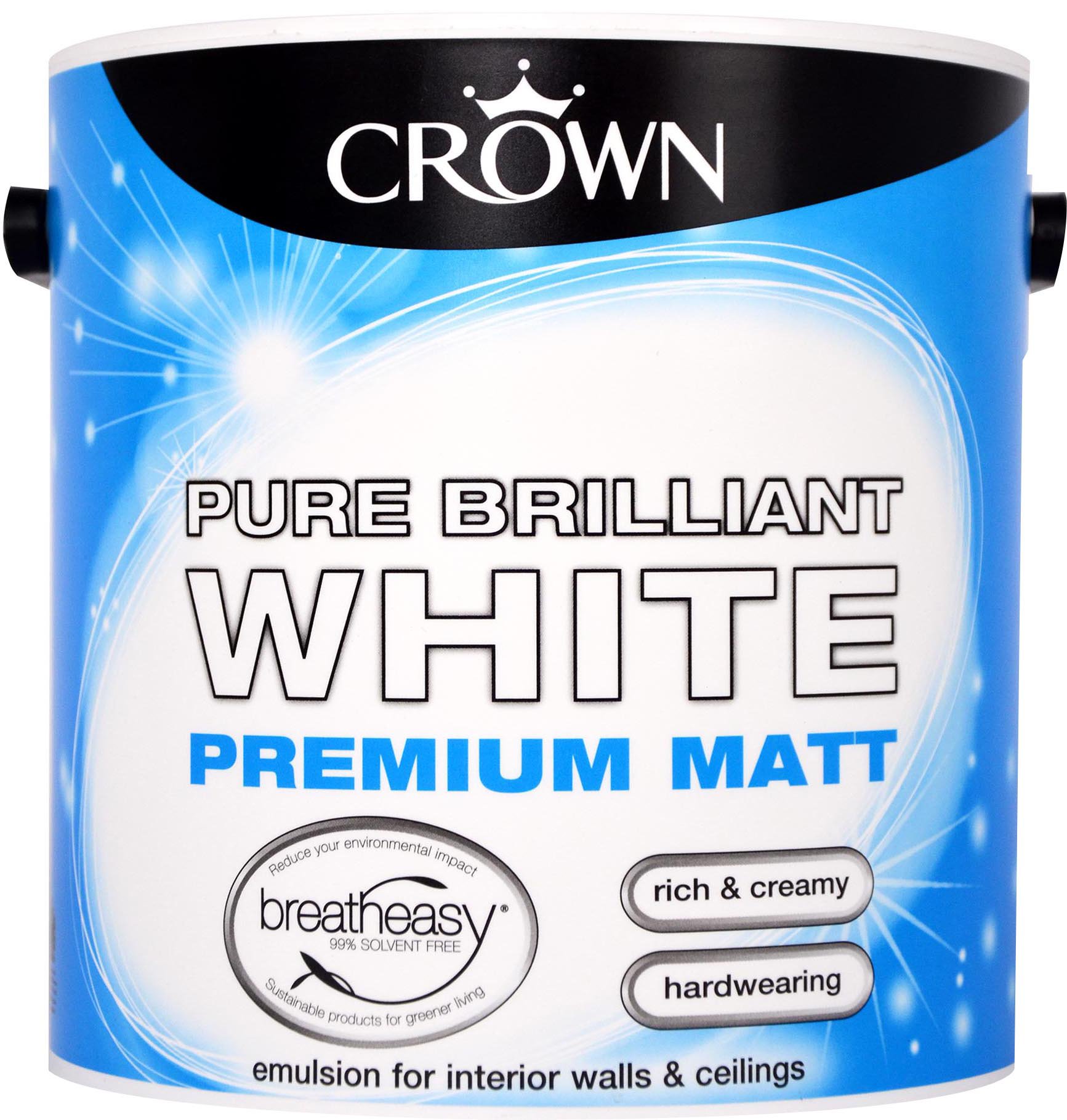 Crown Matt Emulsion   - Pure Brilliant White / 2.5l