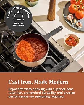 Caraway 1.8 qt Enameled Cast Iron Sauce Pan with Lid