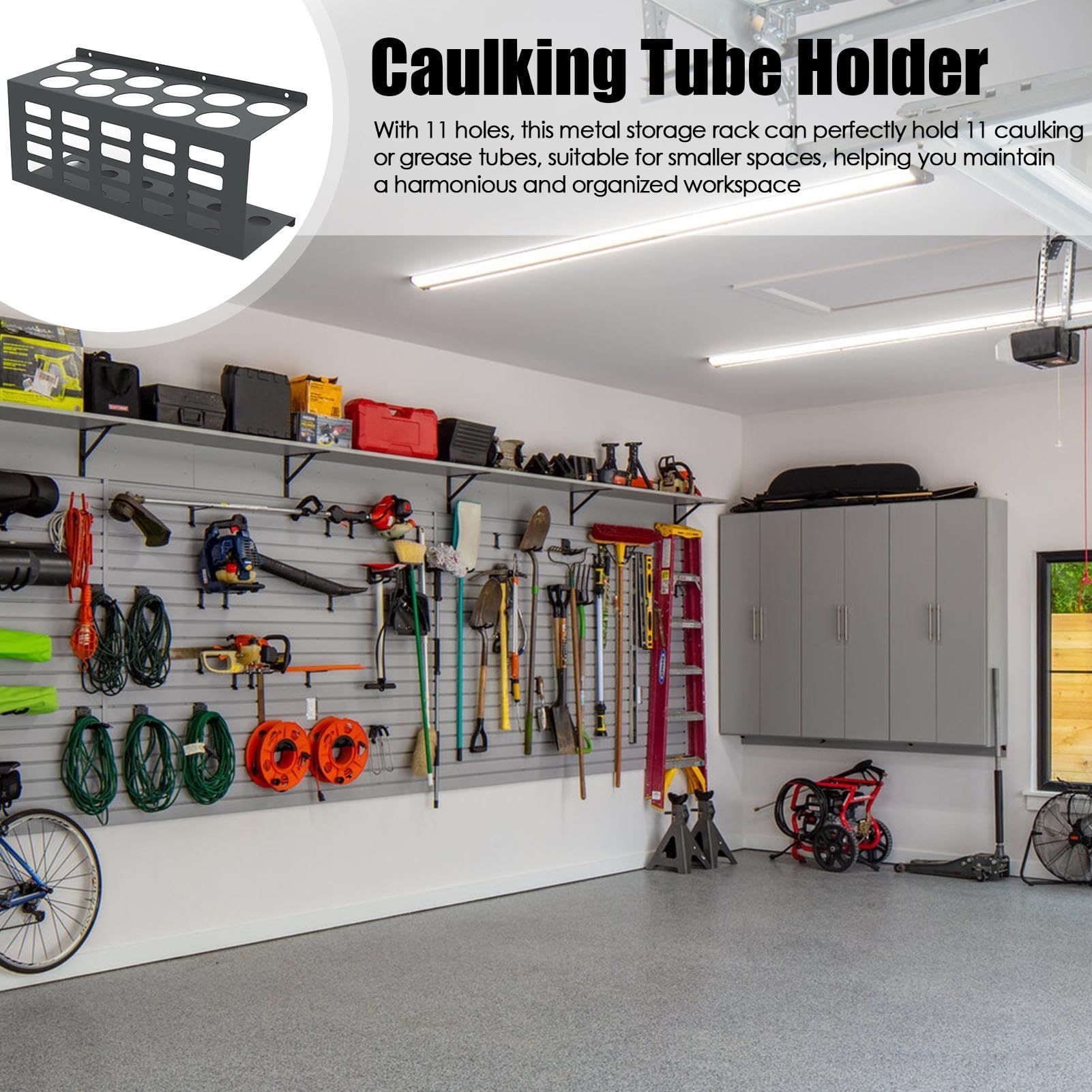 Support Mural Cartouche Silicone Support De Tube De Calfeutrage En Acier Support De Rangement Pour Tube De Silicone Organisateur D'outils De Calfeutrage Tube De Rangement
