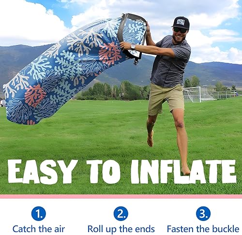 Miniatura 3 de AlphaBeing Tumbona inflable El mejor sofá tumbona de aire para camping, senderismo Sofá inflable ideal para acampar y festivales Silla de playa