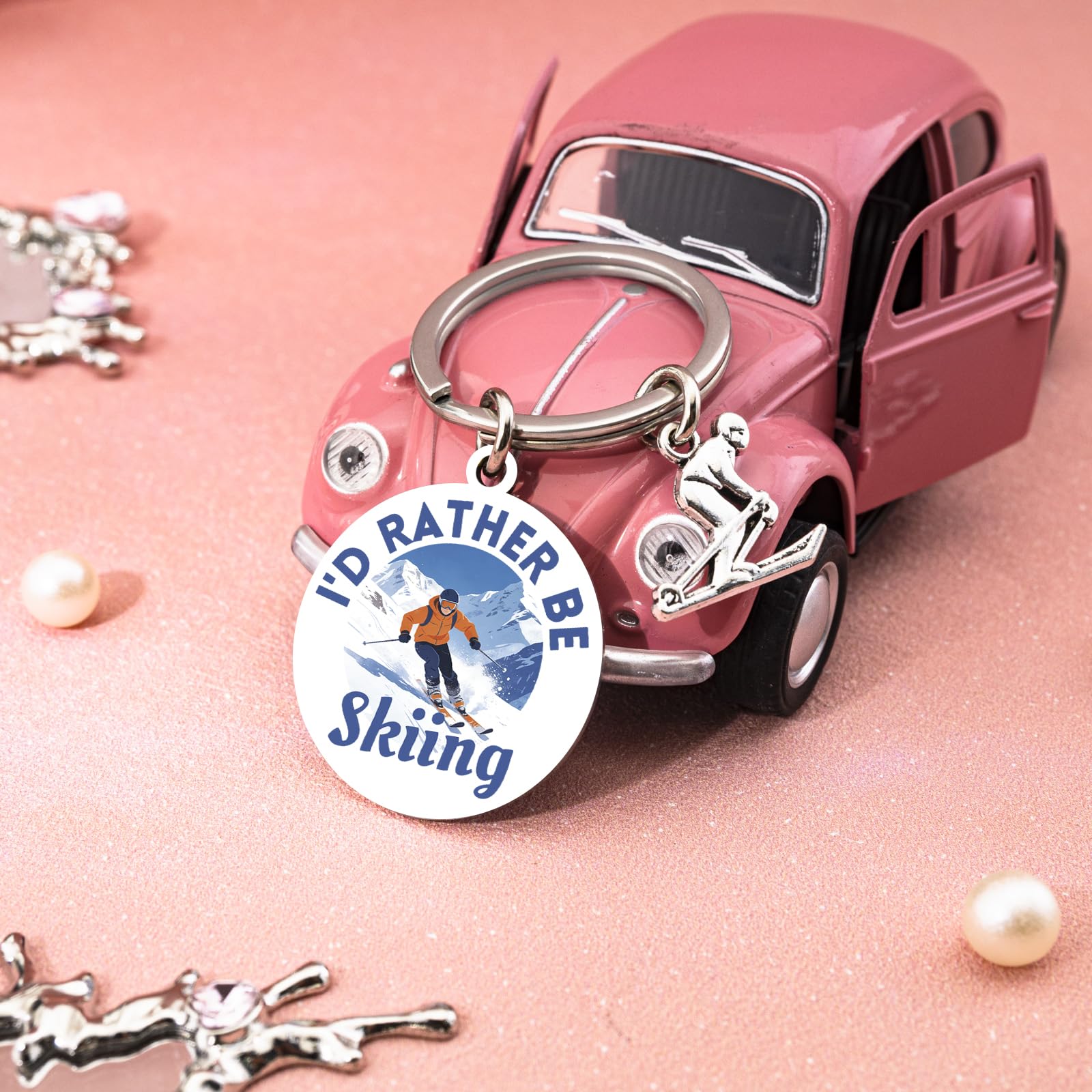 Ski Gifts for Men Women Skiing Accessories Keychain Snowboarding Gifts for Men Ski Gear Decor Birthday Christmas Gift for Skiers Skiing Stuff