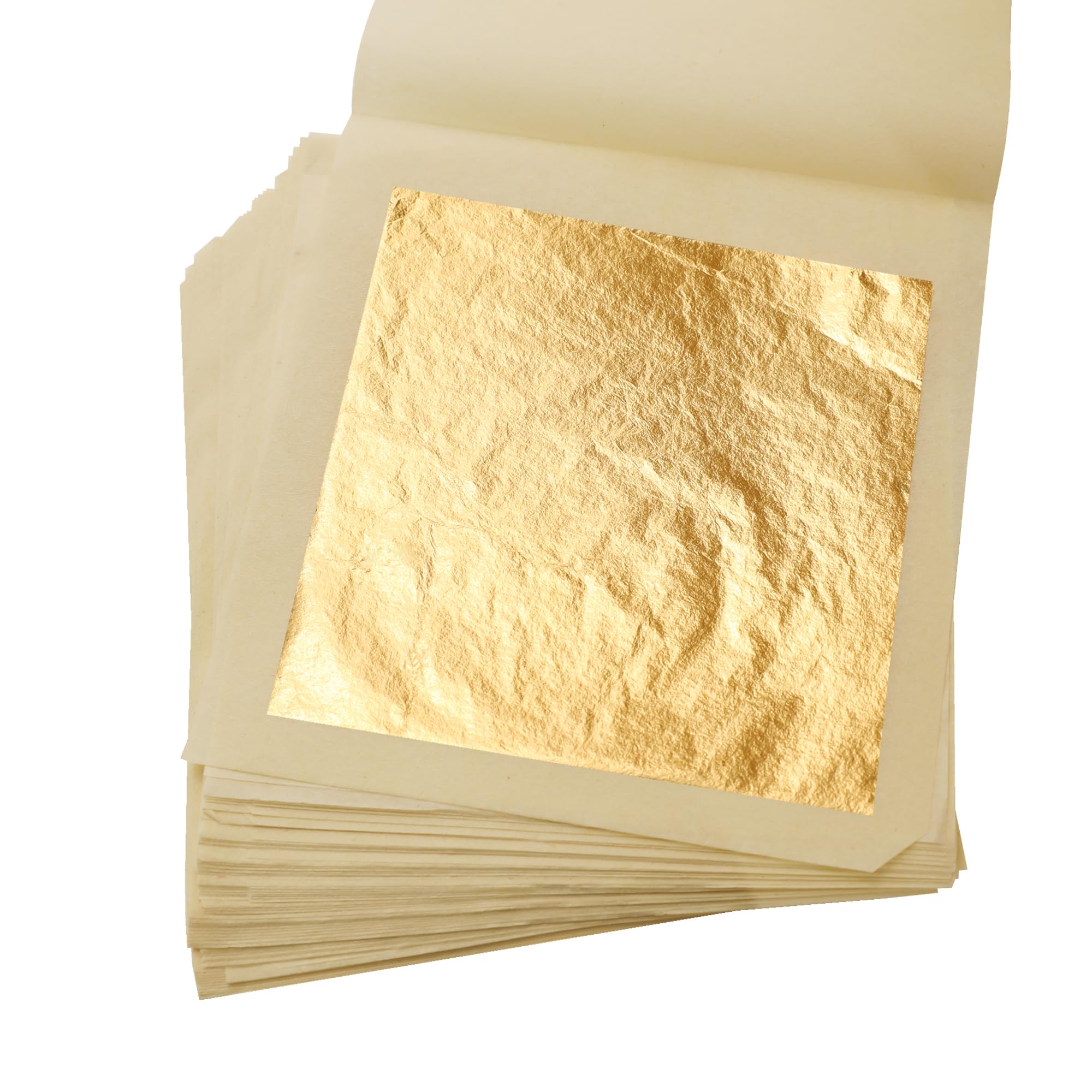 30 Sheets of Gold Leaf Sheets, Simulated Gold Foil Paper for Nail Art Art Creations, Photo Frame Decoration