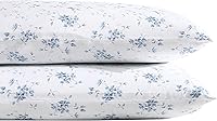Vista 1 de Laura Ashley - Juego de fundas de almohada, ropa de cama de satén de algodón suave y resistente a las arrugas, 2 fundas de almohada