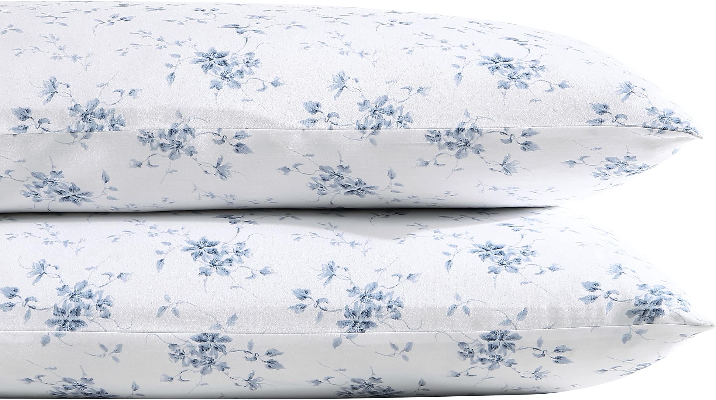 Home - Sateen Collection - 2pc Pillowcase Set - 100% Cotton, Silky Smooth & Luminous Sheen, Wrinkle-Resistant Bedding, Garden Muse