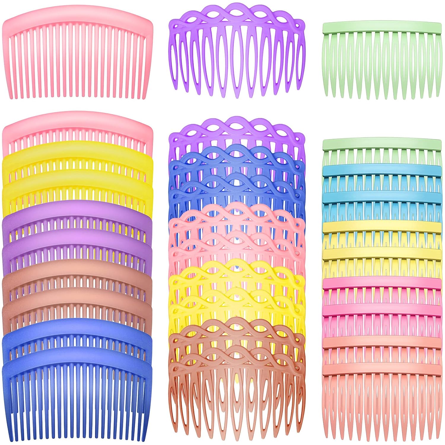 Set de 30 peines franceses para cabello multicolor