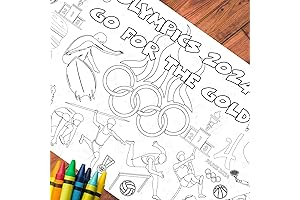 Olympic Watch Party Coloring Tablecloth Activity Paper Table Decor Personalized Olympic Games...