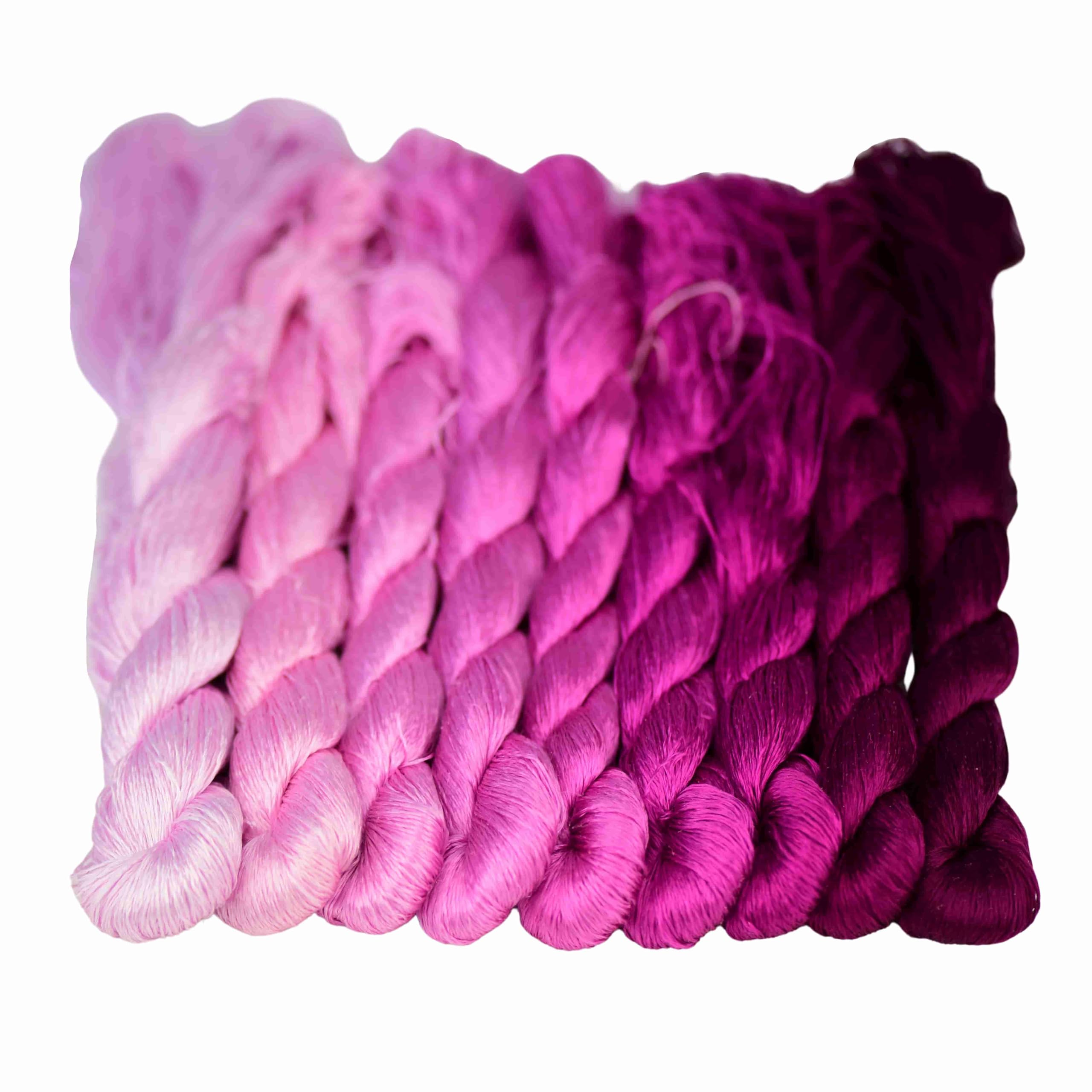 MINGGUXIUYI Natural 100% Silk Thread Handmade Embroidery Thread Floss 990 Metres 9 Colors (38)
