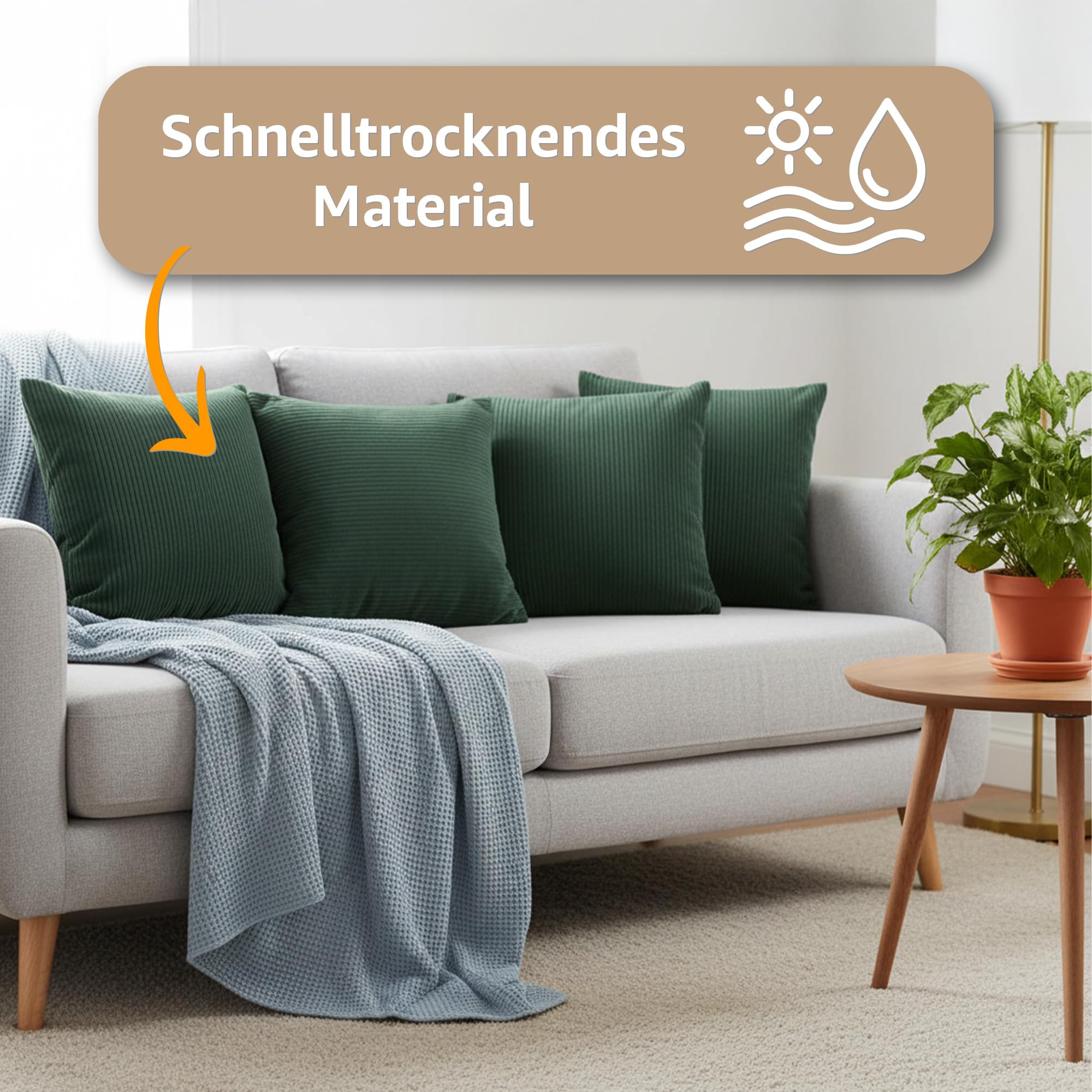 Stoff Meterware Cordstoff 5 M x 140 cm - Polsterstoff Möbelstoff Stoffe zum Nähen Cord Dekostoff Gardinenstoff Möbelstoffe für Sofa Decke Bettwäsche und Kissen Bezug Oeko-Tex Beige