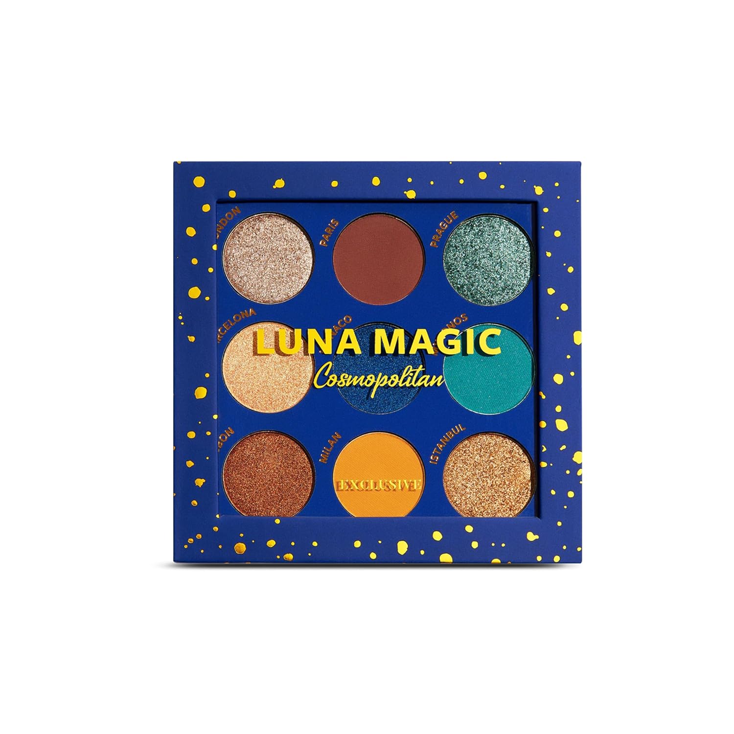 LUNA MAGIC Cosmopolitan Eyeshadow Palette with 9 Rich Matte & Shimmer Shades Inspired by Iconic Cities for All Skin Tones - Highly Pigmented Eyeshadow Makeup for Glam & Day Looks - Pack of 1