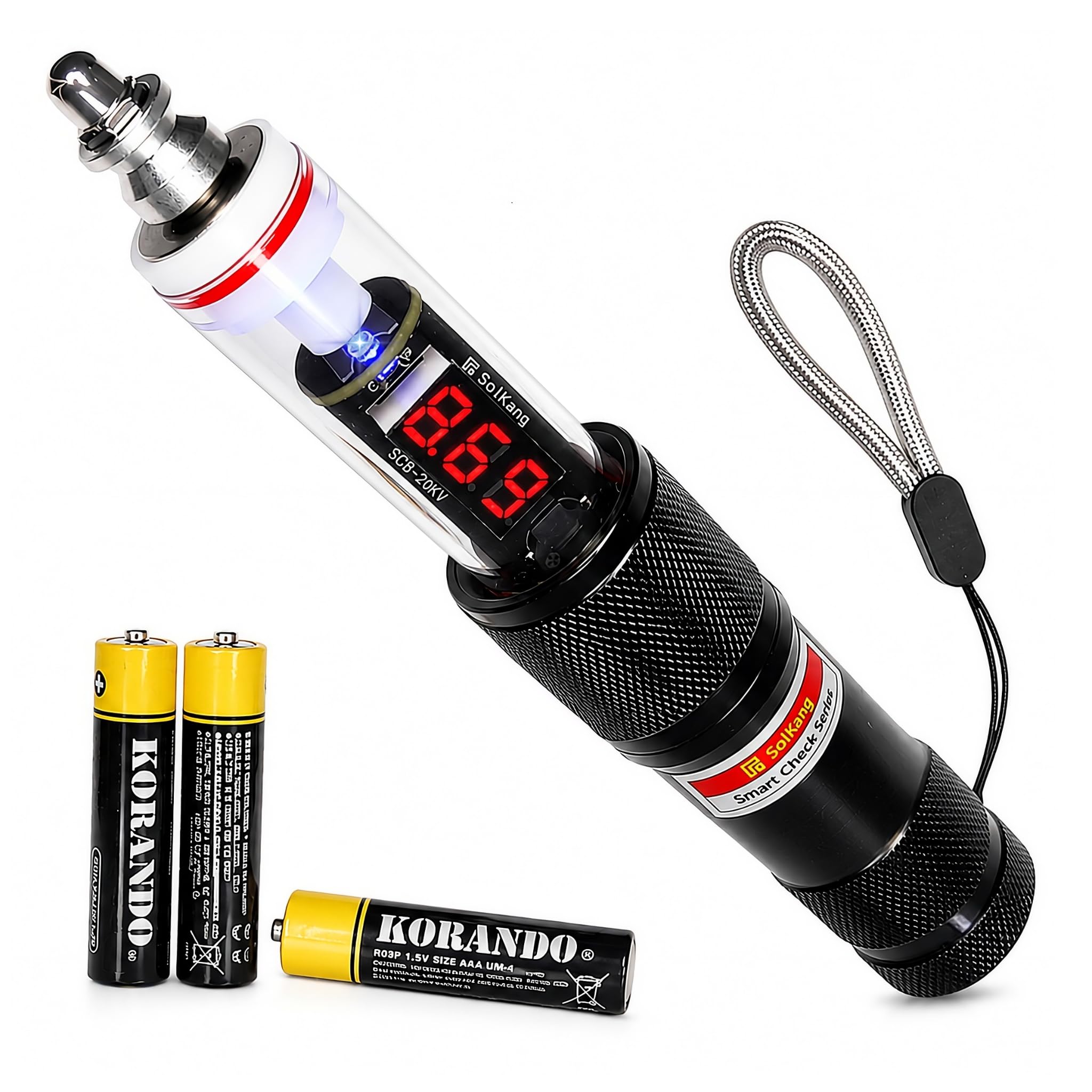 Elektrozaungsprüfer, 150-20.000 V, Made in Korea, digitales Voltmeter für Vieh & Bauernhof, wasserdicht, SmartCheck-Serie SCB-20KV