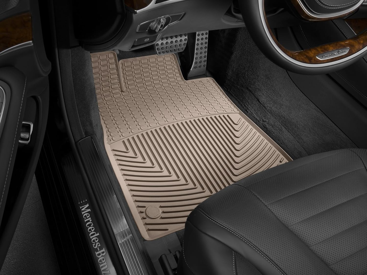 WeatherTech All-Weather Floor Mats for Mercedes AMG S 65, AMG S 63 Coupe, S 63 AMG - 1st Row (W351TN), Tan