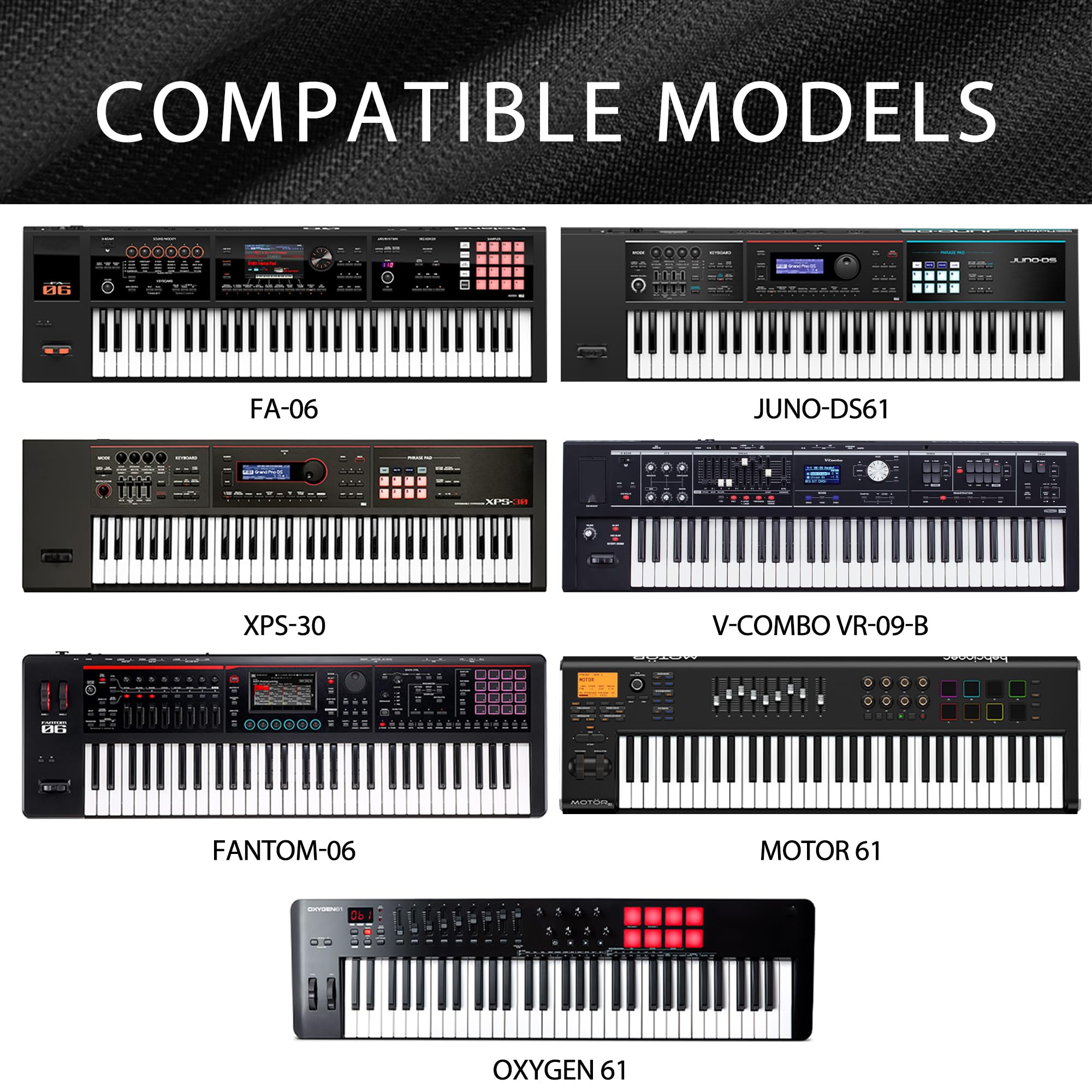 Amazon.co.jp: Musiin 61キーシンセサイザーキーボードダストカバー