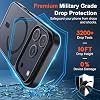 Funda magnética SUPFINE para iPhone 17 Pro Negro | Incluye protector de pantalla, mate translúcido, compatible con MagSafe, resistente a caídas de grado militar, protectora robusta a prueba de golpes 5
