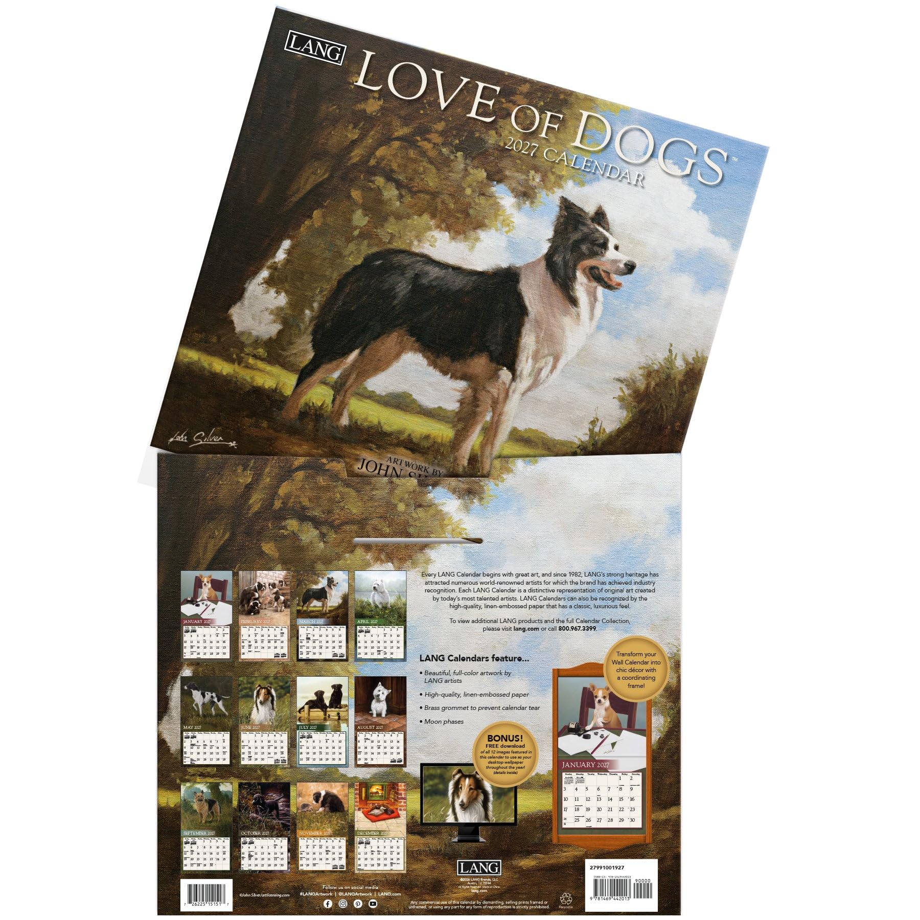 Love Of Dogs 2027 - Calendario da parete grande