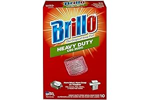 Brillo Heavy Duty Steel Wool Soap Pads: The Original Red Scent for Sparkling Results