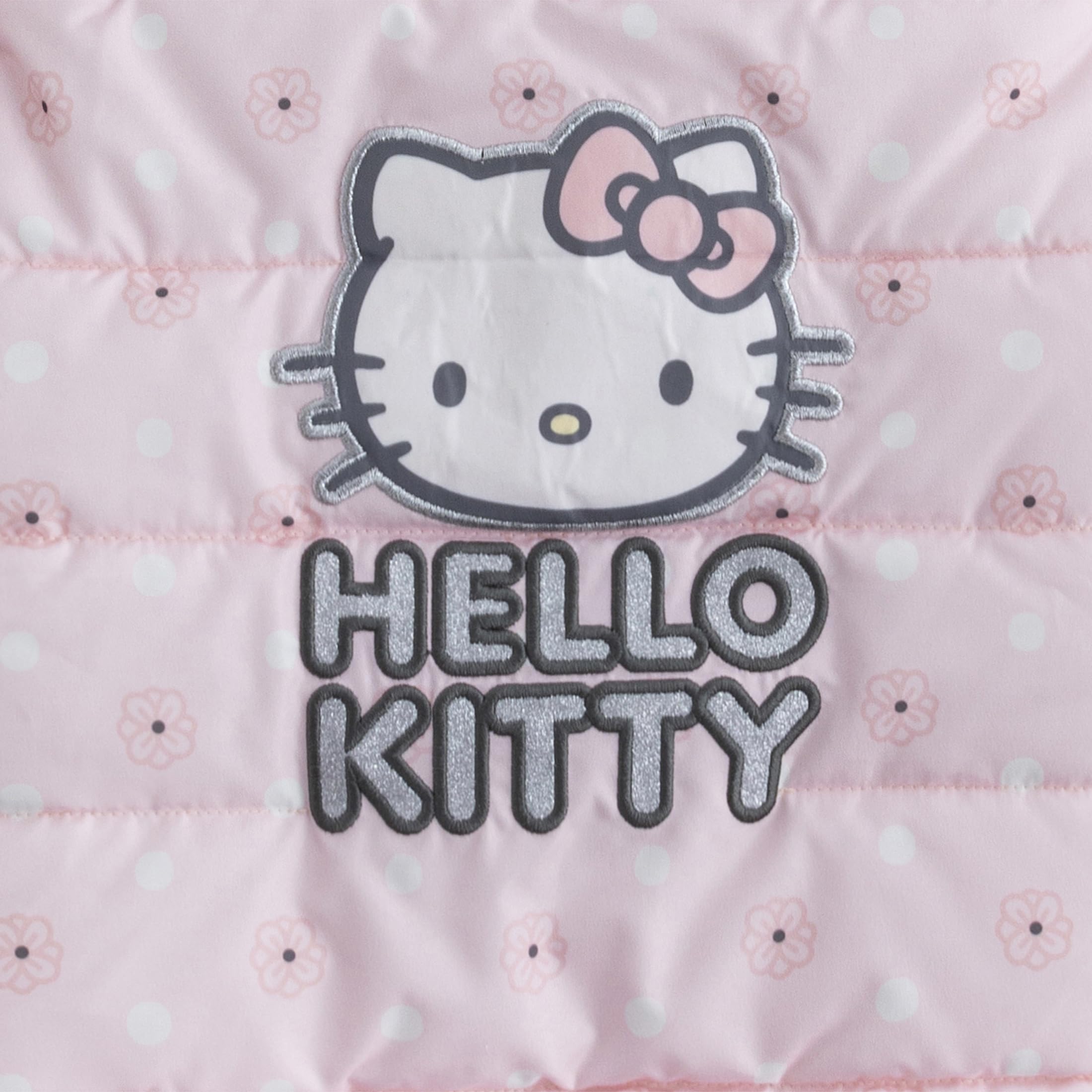 Hello Kitty Sanrio - Piumino da bambina con cappuccio e orecchie, per bambini grandi