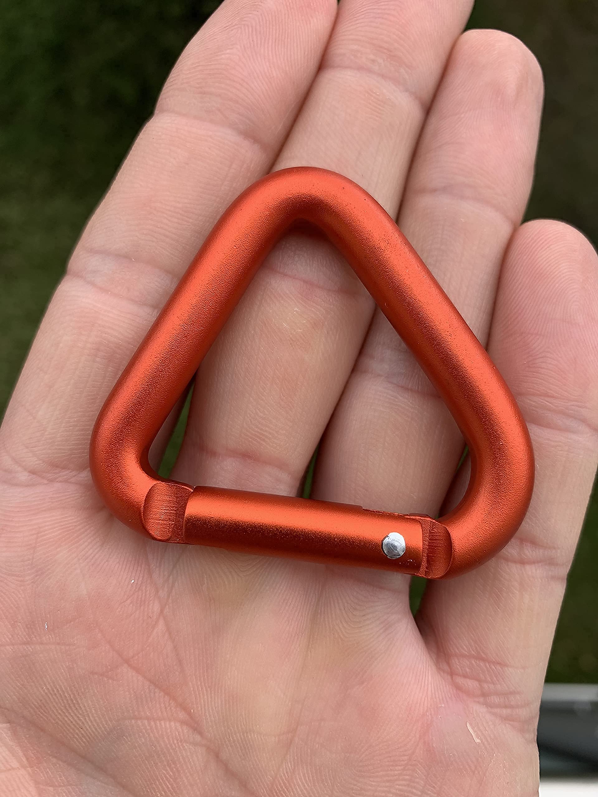 Holesto Lot 3 Mousquetons Triangulaires Aluminium - Porte-Clés Et Fixation Sac/Camping - 20 Kg De Charge (Noir, Bleu, Rouge)