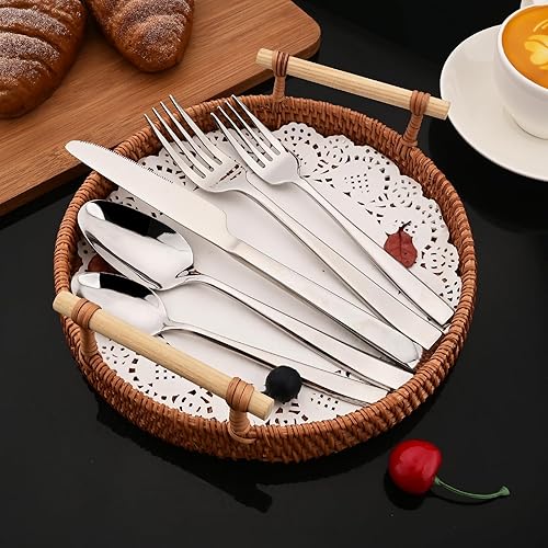 Miniatura 7 de JASHII Juego de 4 cucharas de postre, 6.69 pulgadas de acero inoxidable plateado, cucharas para helado, pulido con espejo, mango cuadrado, cubiertos