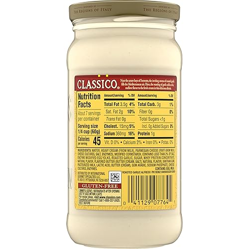 Miniatura 6 de Classico Salsa de pasta Alfredo de ajo asado (tarro de 15 onzas) (paquete de 4)