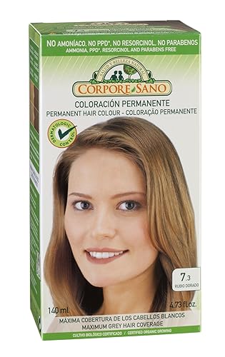 Miniatura 10 de Corpore Sano Tinte permanente para el cabello (no contiene PPD. AMONIA, RESORCINOL, PARABENOS. ( 5 Castaño Claro)