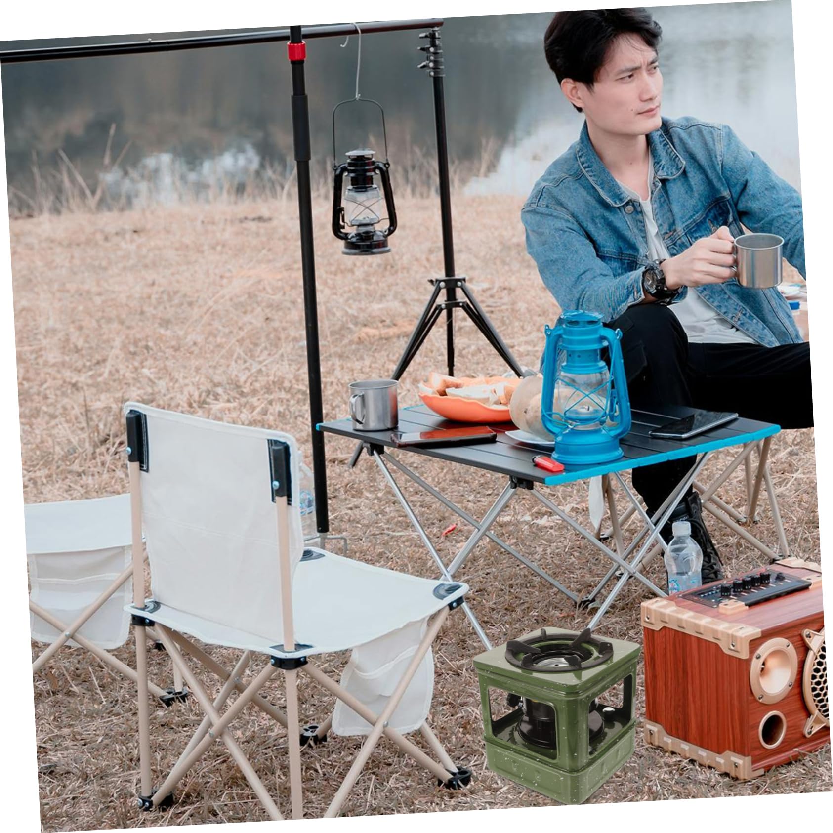 Estufa de Queroseno Calentador Portátil Cera de Parafina Calentador Portátil de Camping Estufa con Botón Estufa Portátil