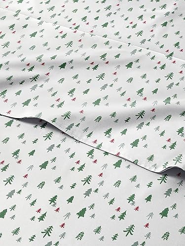 CGK Linens - Juego de sábanas de Navidad de 4 piezas con bolsillo profundo, suaves y sin arrugas, ropa de cama de fácil cuidado para mujeres,