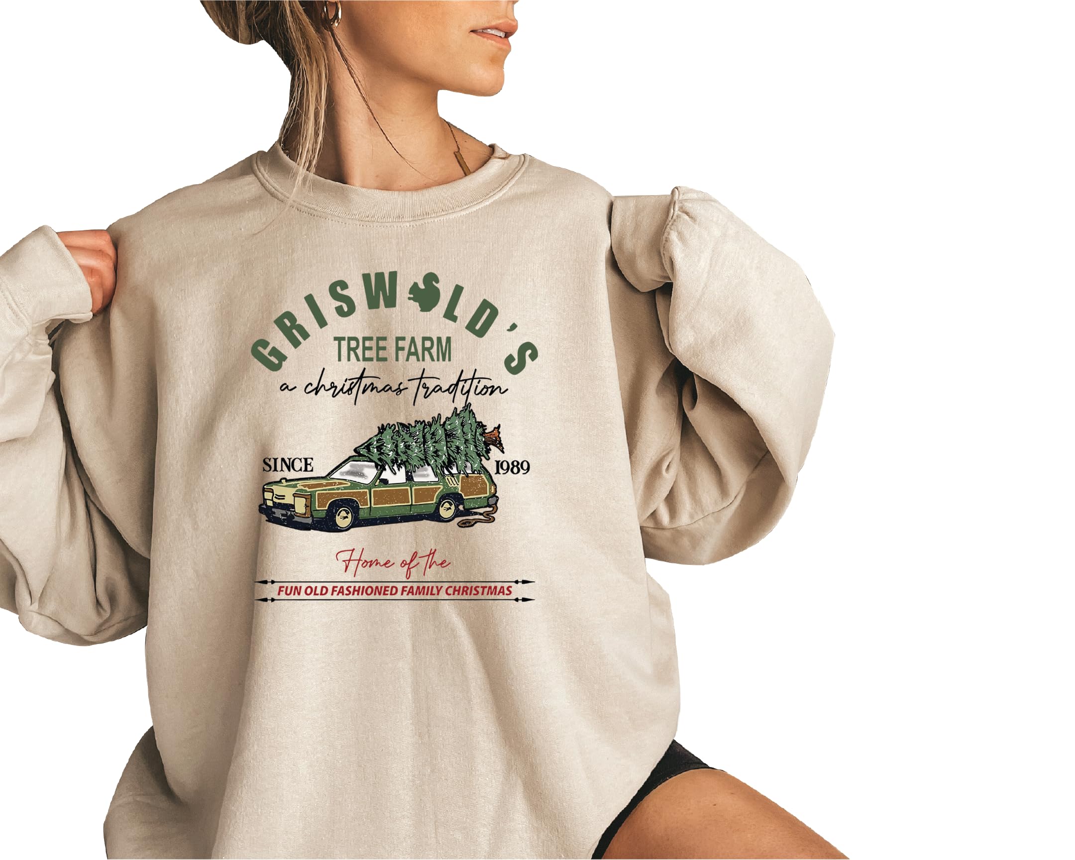 HandmadeGriswold Christmas Sweatshirt, Griswold's Tree Farm Christmas Sweatshirt, Christmas Tree Farm Since 1989 Crewneck Pullover