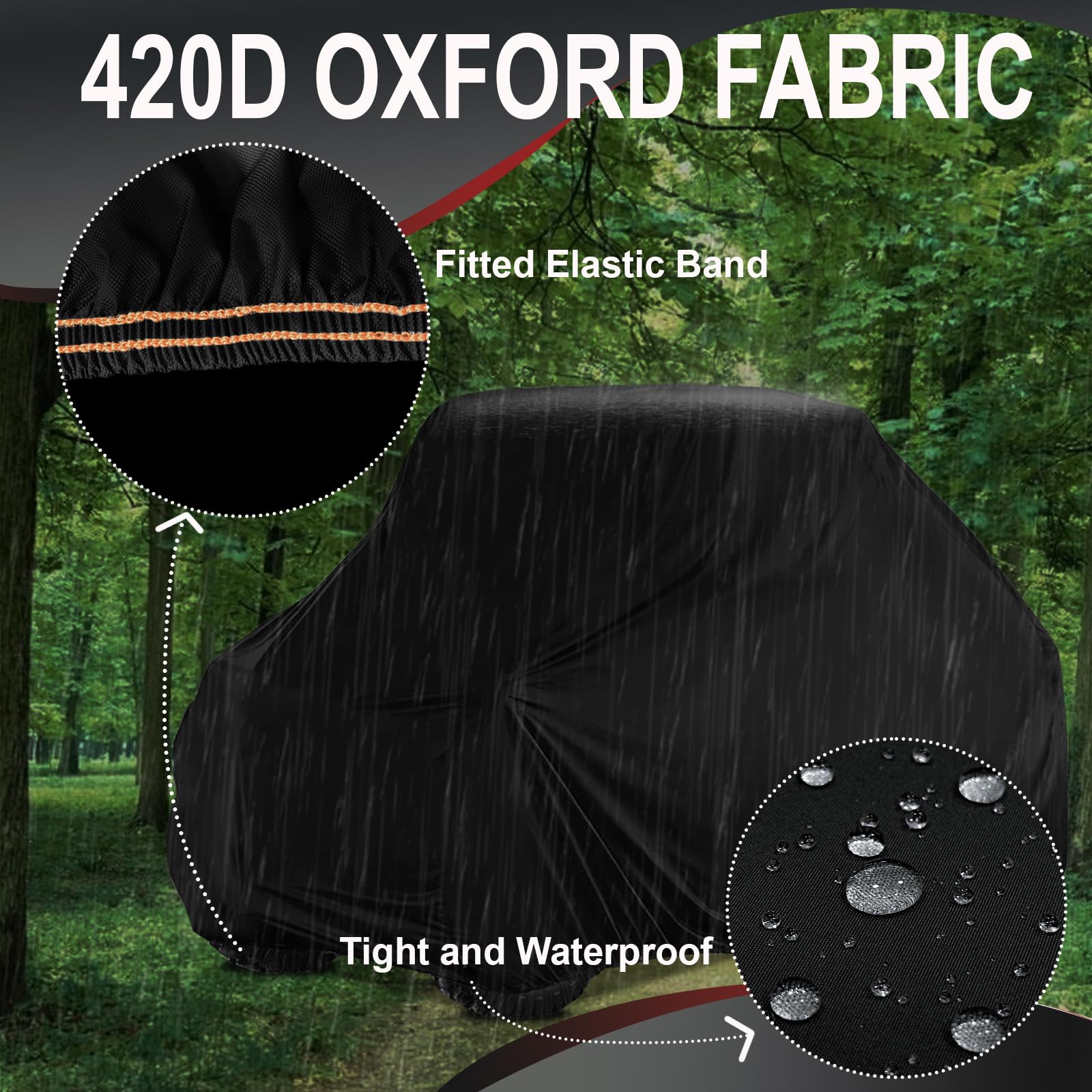 Générique UTV Housse Quad Compatible Avec Yamaha Viking VI EPS 2016-2025,6 Seater,210D Imperméable à La Pluie, à La Neige Et Au Vent, Protection Tous Temps, Avec Bandes Réfléchissantes