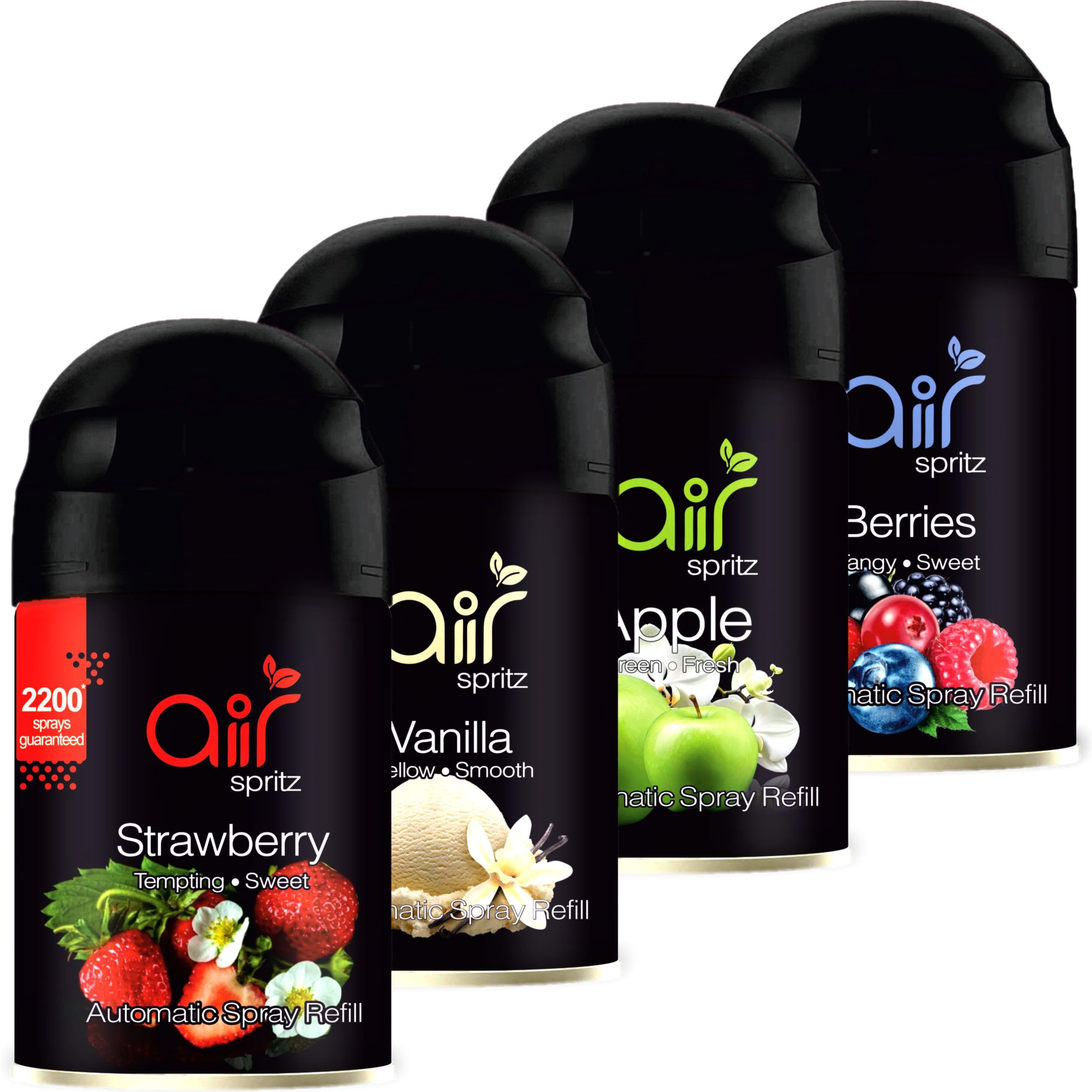 Air Spritz 225ml Freshmatic Automatic Air Freshener Refill (GREEN APPLE | RIPE BERRIES | STRAWBERRY SPLASH | VANILLA - Pack of 4) | Automatic Room Freshener, Bathroom Freshener and Room Spray (B0DFD16BH7) Amazon Price History, Amazon Price Tracker