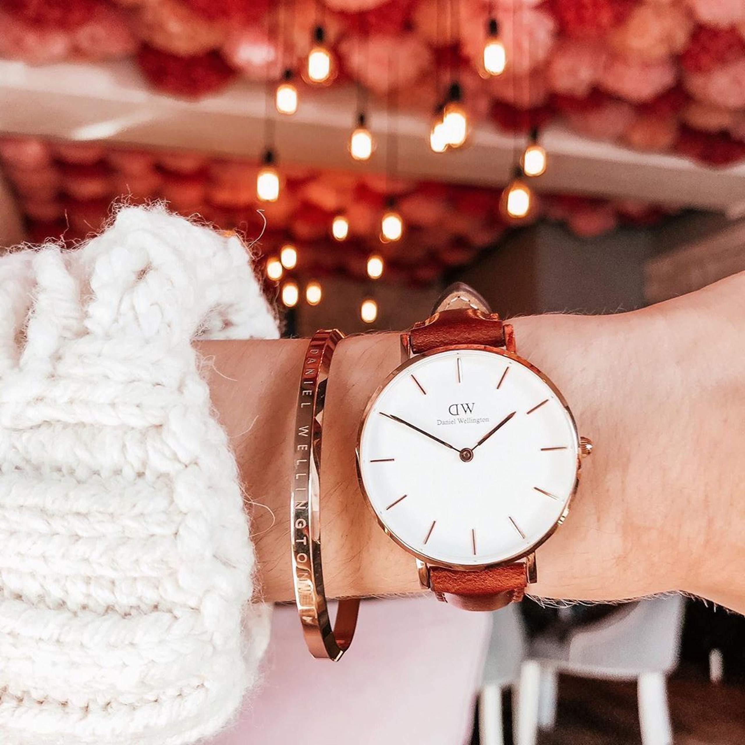 Daniel Wellington Petite St Mawes, Braun/Roségold Uhr, 28mm, Leder, für Damen