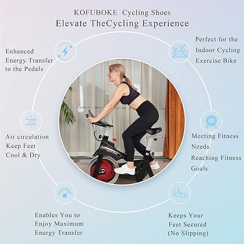 Miniatura 6 de Zapatos de ciclismo de interior para mujer, zapatos de ciclismo para exteriores, cómodos y transpirables, compatibles con tacos SPD