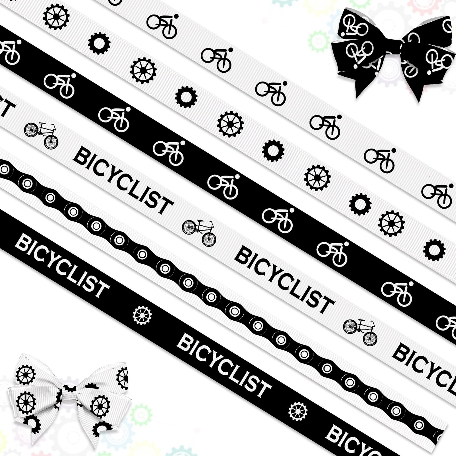 Snapklik.com : 6 PCS Bicycle Cyclist Ribbons For Crafting, 3/8