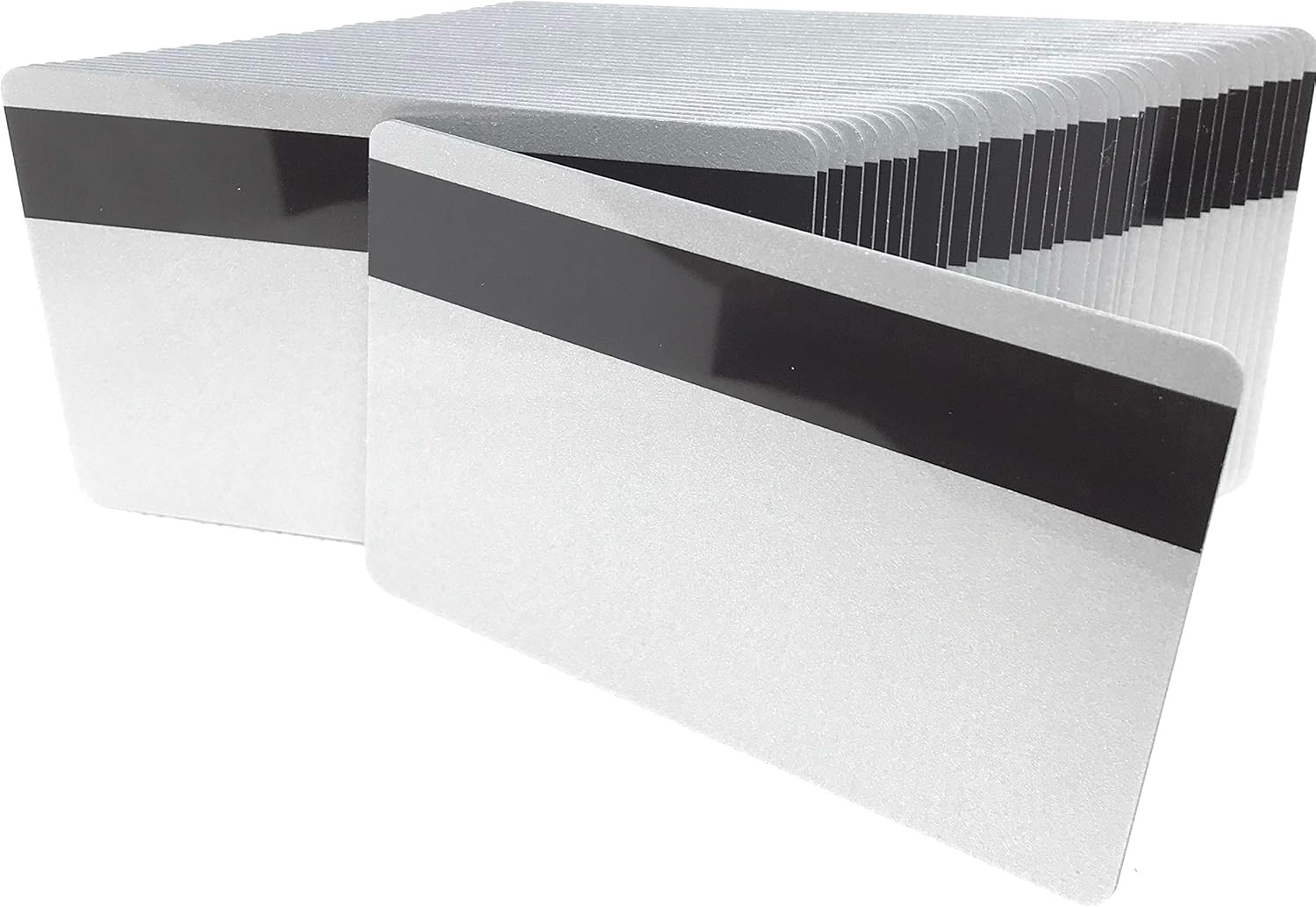500 CR80 30Mil Silver PVC Plastic Credit, Gift, Photo ID Cards with HiCo Magnetic Stripe Mag