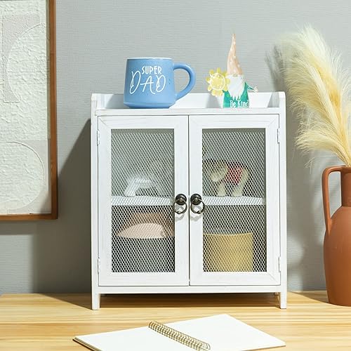 Miniatura 4 de COLLECTIVE HOME - Armario de almacenamiento de 2 niveles, gabinete de mostrador, organizador de madera para cocina, sala de estar, dormitorio,