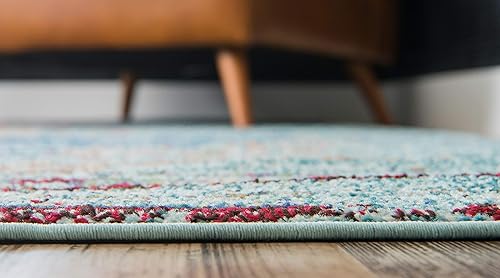 Miniatura 4 de Unique Loom Vita Collection - Alfombra saturada con degradado tradicional sobre teñido, 9 pies x 12 pies, turquesaazul marino