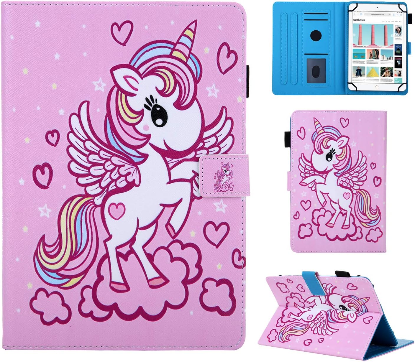 Universal Case for 8 inch Tablet,Leather Case Cover for Fire HD 8,Huawei MediaPad T3 8",iPad Mini 4, Samsung Galaxy Tab S2 8.0, Lenovo Tab 4 8/Tab 2 A8-50,Cover for All 7.5-8.5 inch Tablets
