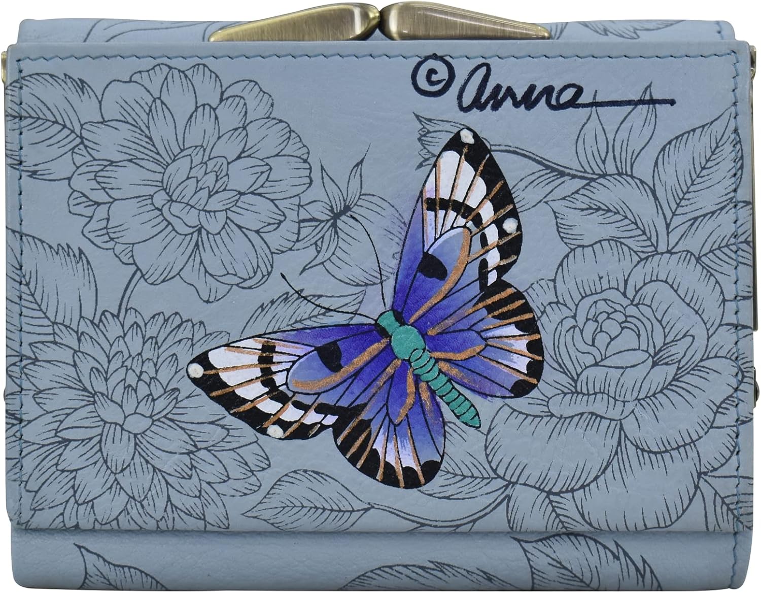 Anuschka Anna By Anuschka Hand Painted Leather Shoulder Bag Purse Tote