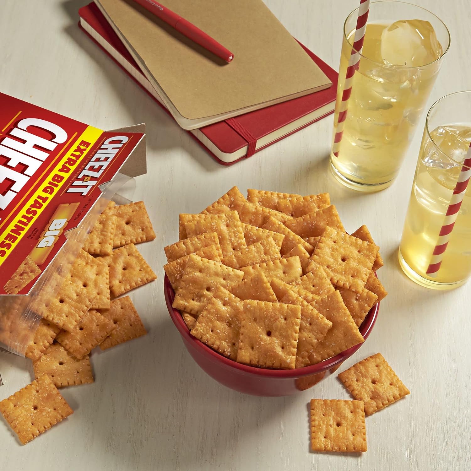 Cheez-It Extra Big Cheese Crackers, Baked Snack Crackers, Office and Kids Snacks, Original, 11.7oz Box (1 Box)